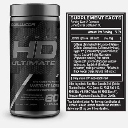 Super HD ULTIMATE Quemador 60 cápsulas - MarketFit