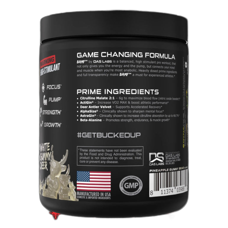 Pre-entreno con nootrópicos BAMF 30 servicios - MarketFit