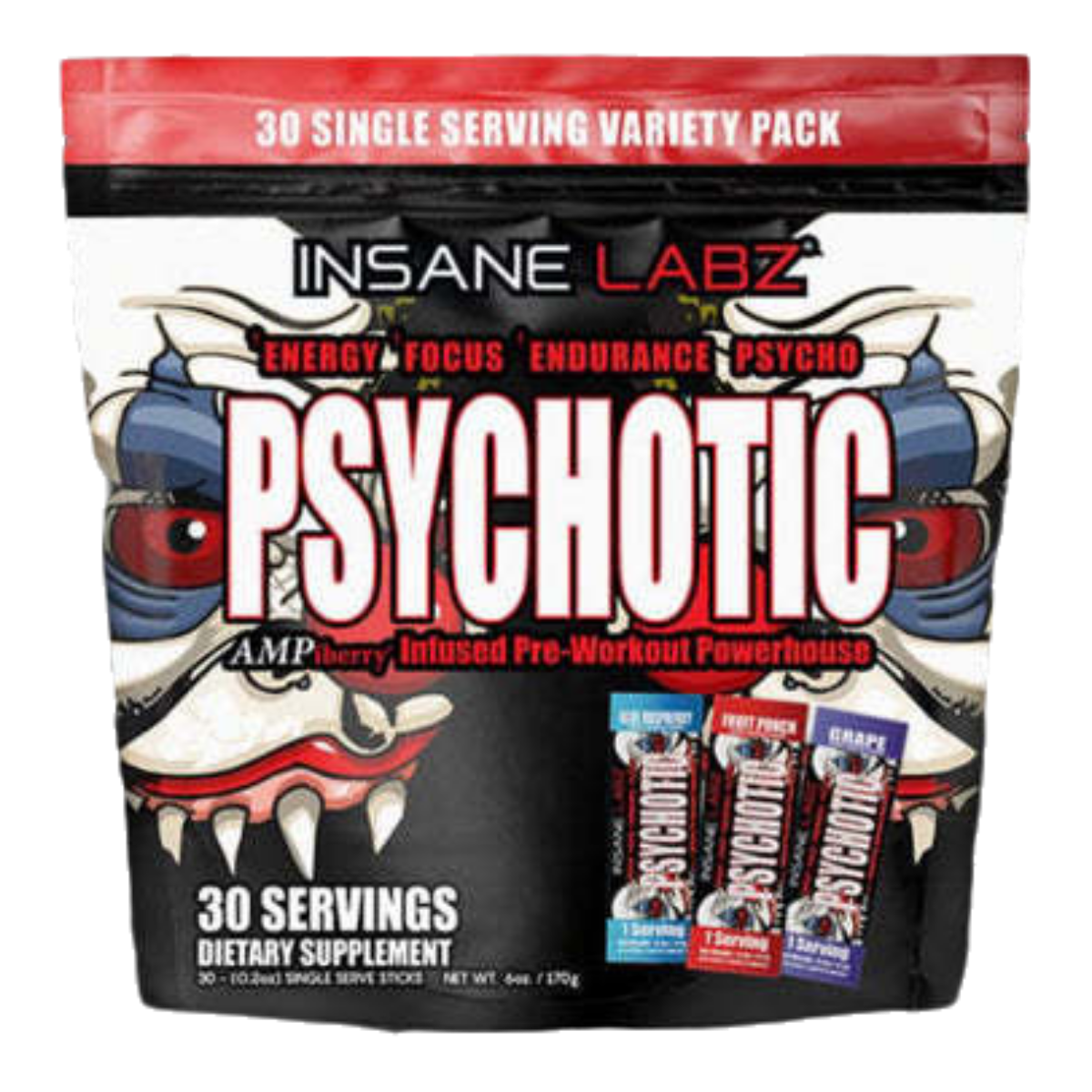 PSYCHOTIC Variety Pack | Pre-entreno 30 servicios - MarketFit