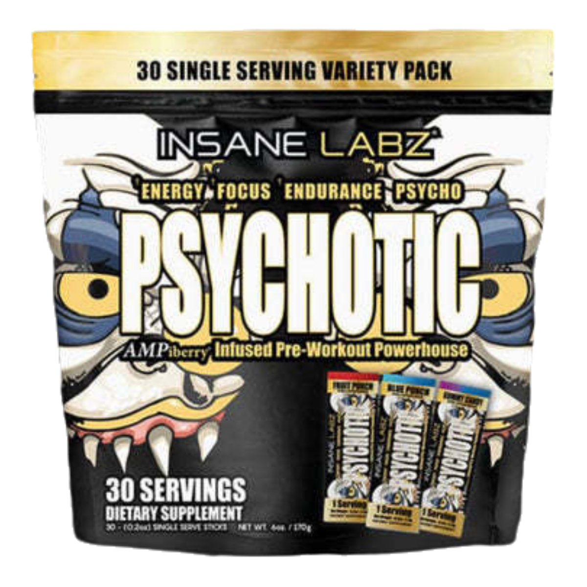 PSYCHOTIC GOLD Variety Pack | Pre-entreno 30 servicios - MarketFit