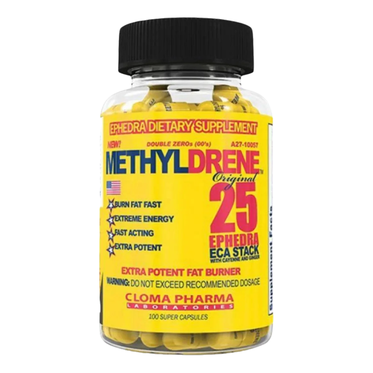 Cloma Pharma Methyldrene 25 Original Fat Burner - 100 Cápsulas