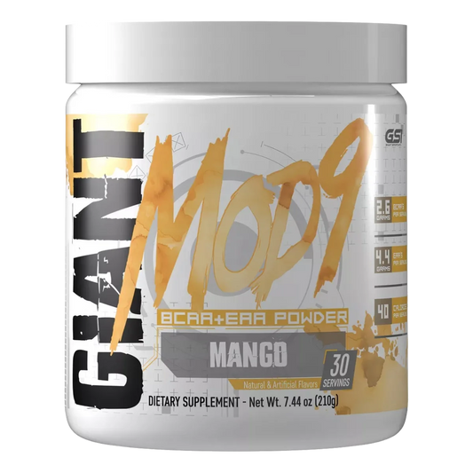 Giant BCAAs + EAAs Aminoácidos de Cadena Ramificada - Sabor Mango, 30 Servicios