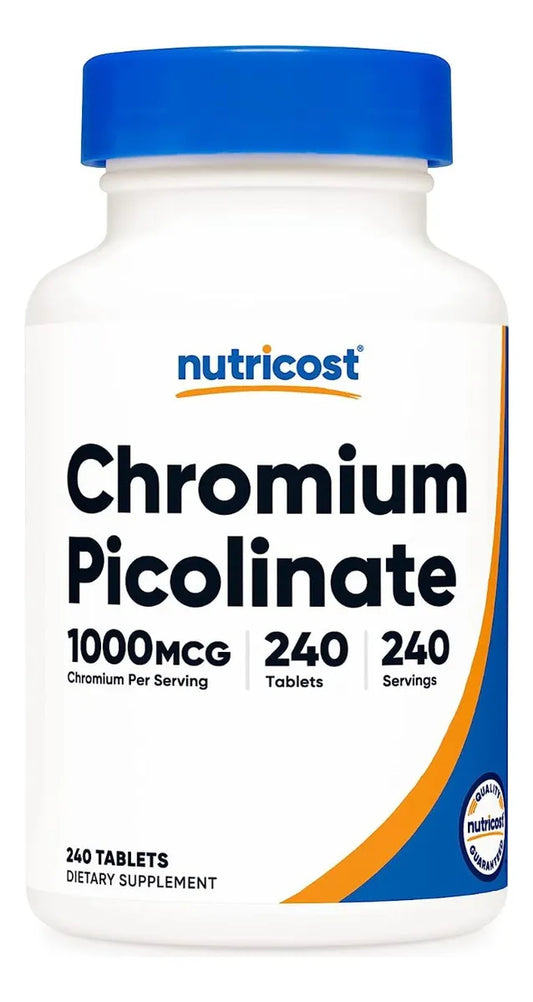 Picolinato de Cromo 1000mcg Nutricost 240 Tabletas