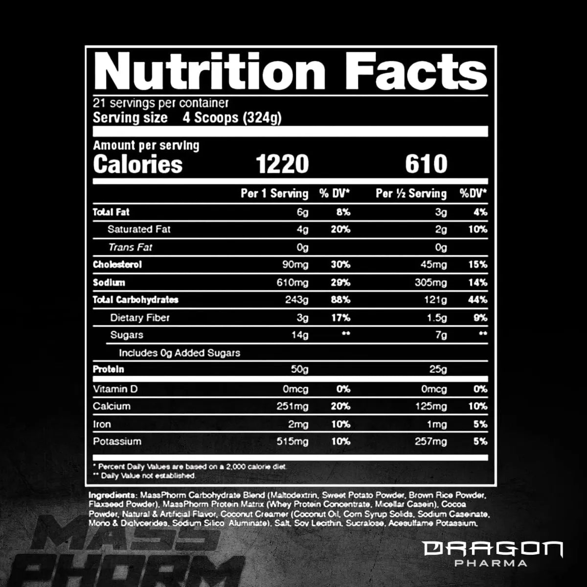 Dragon Pharma Mass Phorm 12 Lbs Vainilla Milkshake