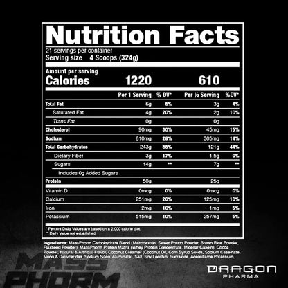 Dragon Pharma Mass Phorm 12 Lbs Vainilla Milkshake