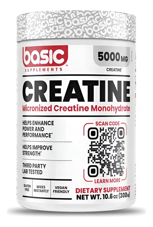 Basic Creatina Monohidrato en Polvo 300g - Sin Sabor