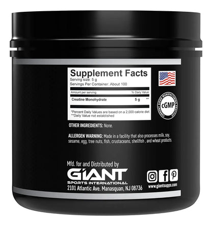Giant Sports Creatina Monohidratada 500g Sin Sabor