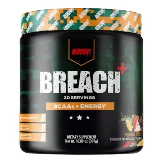 Redcon1 Breach BCAA Energy - 30 Servicios, Sabor Pregame Punch
