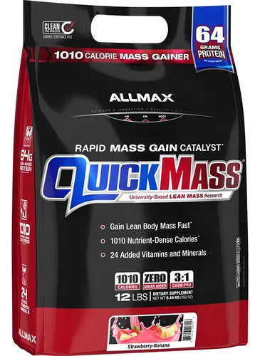 Allmax QuickMass Suplemento Ganador de Masa 5.4kg - Fresa Banana