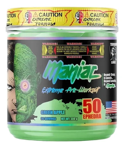 Terror Labz Maniac Extreme Pre-Workout y Termogénico