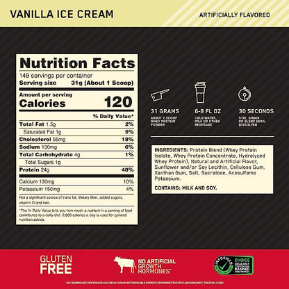Gold Standard 100% Whey 10lb | Proteína Premium 141-149 porciones - MarketFit