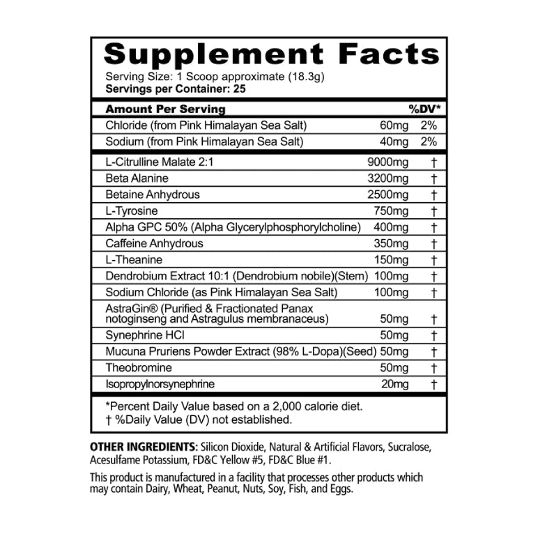 PANDAMIC EXTREME PRE-WORKOUT | Pre-entreno con sinefrina 25 servicios - MarketFit