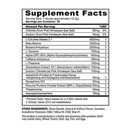 PANDAMIC EXTREME PRE-WORKOUT | Pre-entreno con sinefrina 25 servicios - MarketFit