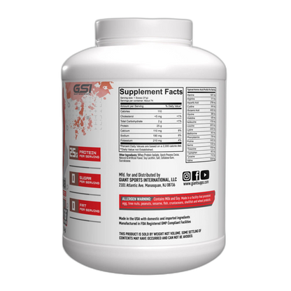 GIANT ISO UPGRAD3 5lb | Proteína de suero de leche Isolatada (Whey Isolate) 73-74 servicios