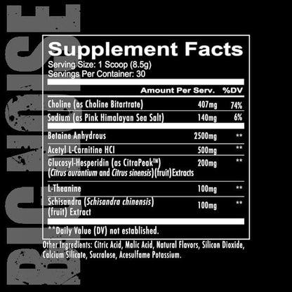 BIG NOISE | Pre-entreno sin estimulantes 30 servicios - MarketFit