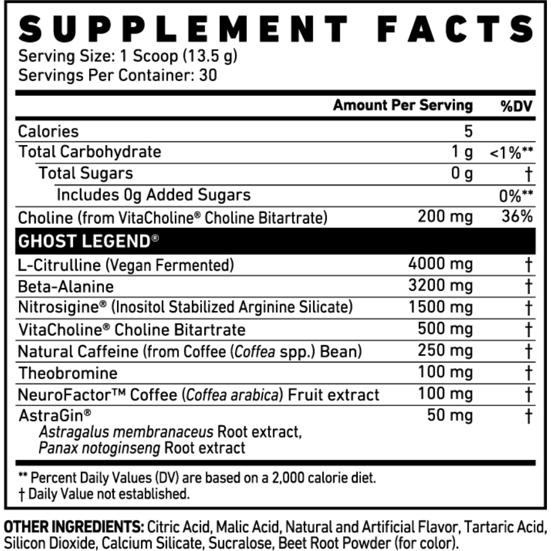 GHOST LEGEND V3 | Pre-entreno 30 servicios - MarketFit