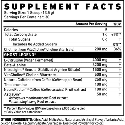 GHOST LEGEND V3 | Pre-entreno 30 servicios - MarketFit