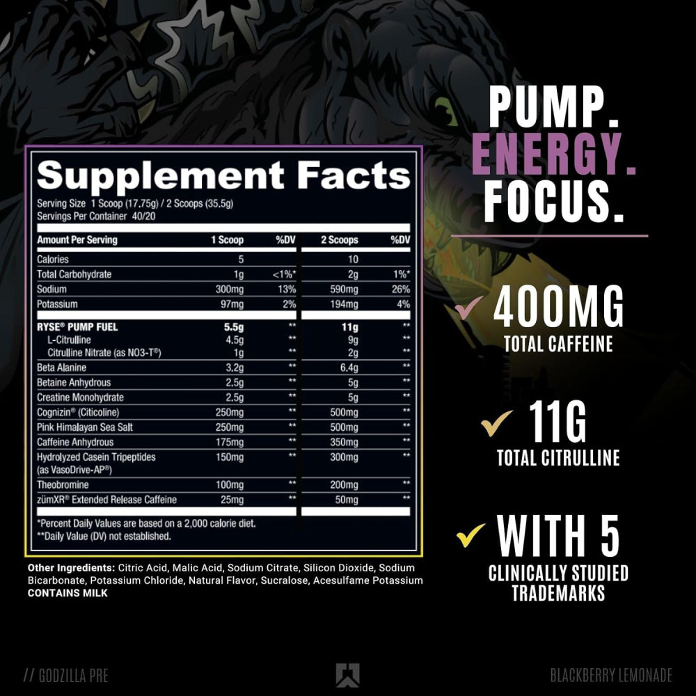 RYSE Godzilla | Pre-workout - MarketFit