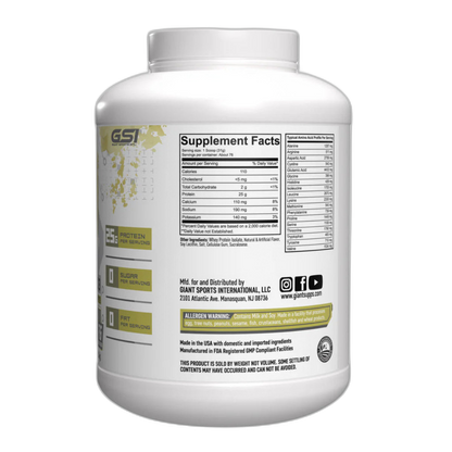 GIANT ISO UPGRAD3 5lb | Proteína de suero de leche Isolatada (Whey Isolate) 73-74 servicios