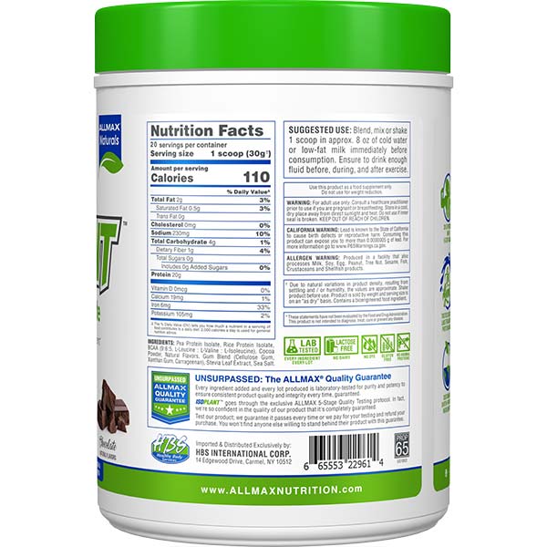 PLANTA ISO - Aislado de Proteína Vegetal (600g)