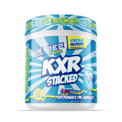 VMI Sports KXR Stacked Pre Workout 30 Porciones - PEZ Sour Blue Raspberry
