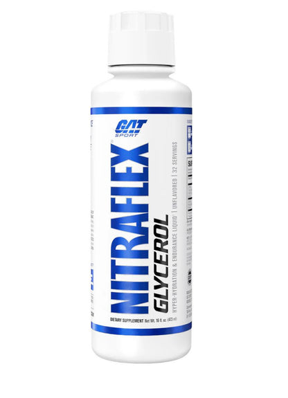 GAT Sport Nitraflex Glycerol - Líquido Pre-Entrenamiento Sin Sabor 26.4 oz