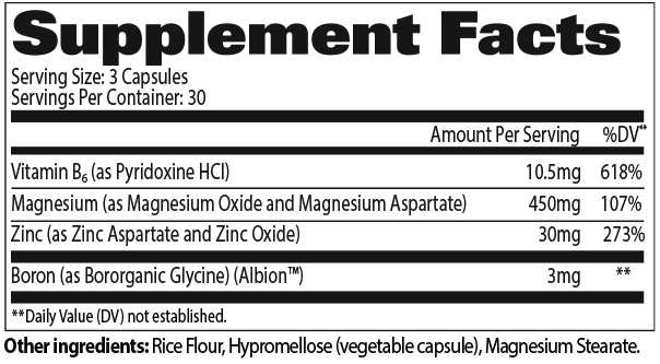 ZMAG-T | ZMA (Zinc, Magnesio y Vitamina B6) 90 cápsulas - MarketFit