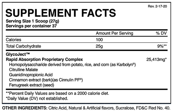 GlycoJect | Carbohidratos y Citrulina 37 servicios - MarketFit
