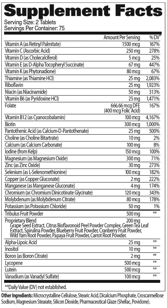 Mens Multi Test - Multivitamínico y Precursor de Testosterona