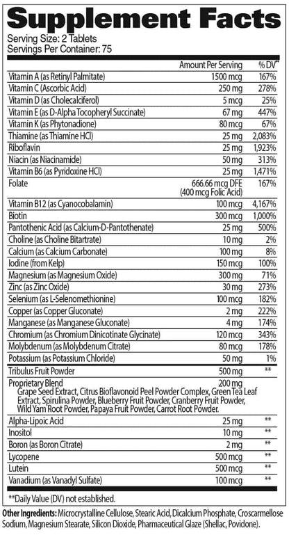 Mens Multi Test - Multivitamínico y Precursor de Testosterona