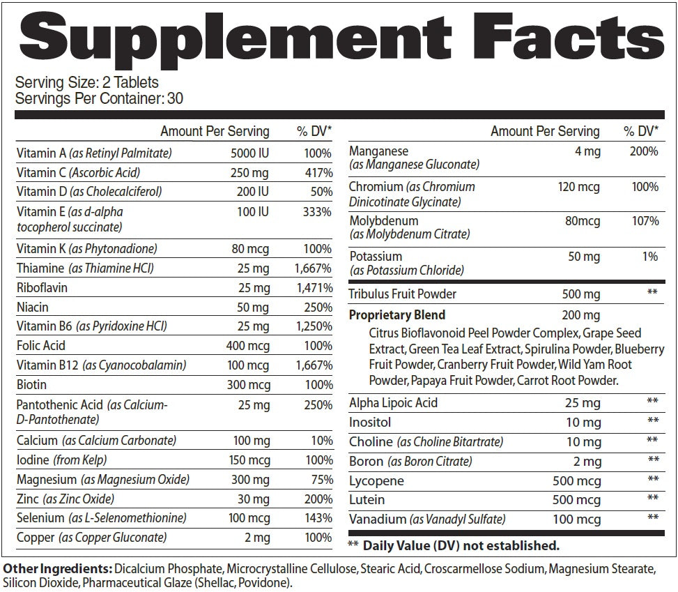 Mens Multi Test - Multivitamínico y Precursor de Testosterona