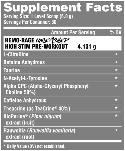 Hemo-Rage Unleashed | Pre-entreno 30 servicios - MarketFit