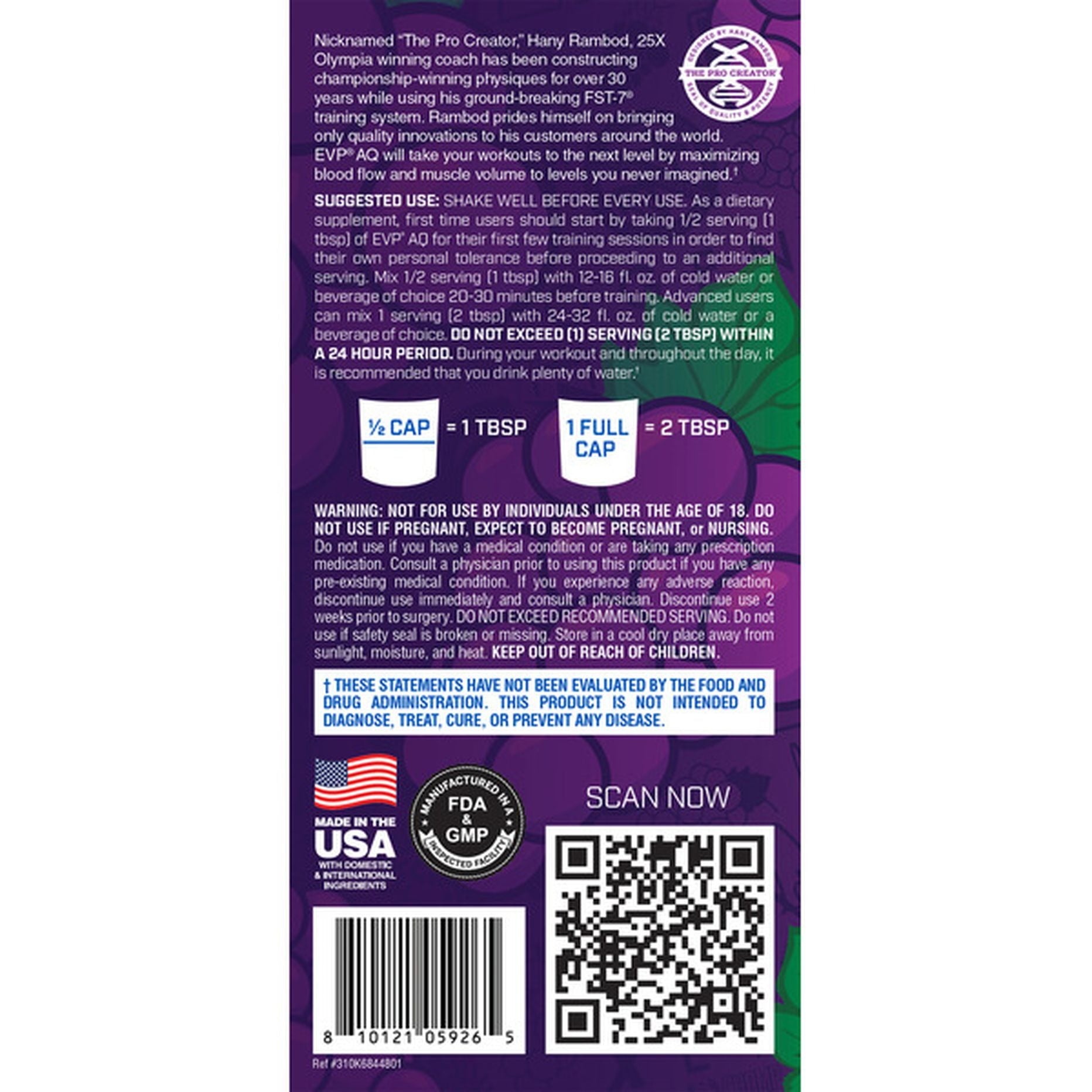 Evogen EVP AQ Grape Liquid Glycerol Muscle Volumizer - MarketFit