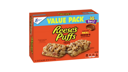 Reese's Puffs Peanut Butter & Cocoa Treat Bars 16 ct (0.85 oz cada una)
