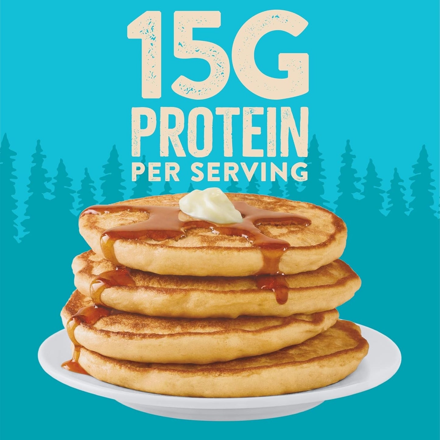 Krusteaz Protein Buttermilk Pancake & Waffle Mix Pack de 8 (20 oz cada una)