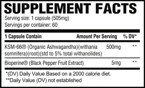 ASHWAGANDHA | Ashwagandha 500mg 60 cápsulas - MarketFit
