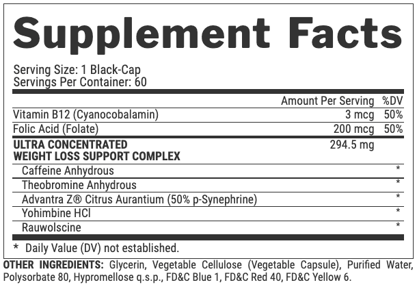 Lipo 6 Black Hers Ultra Concentrate | Quemador para mujeres 60 cápsulas - MarketFit