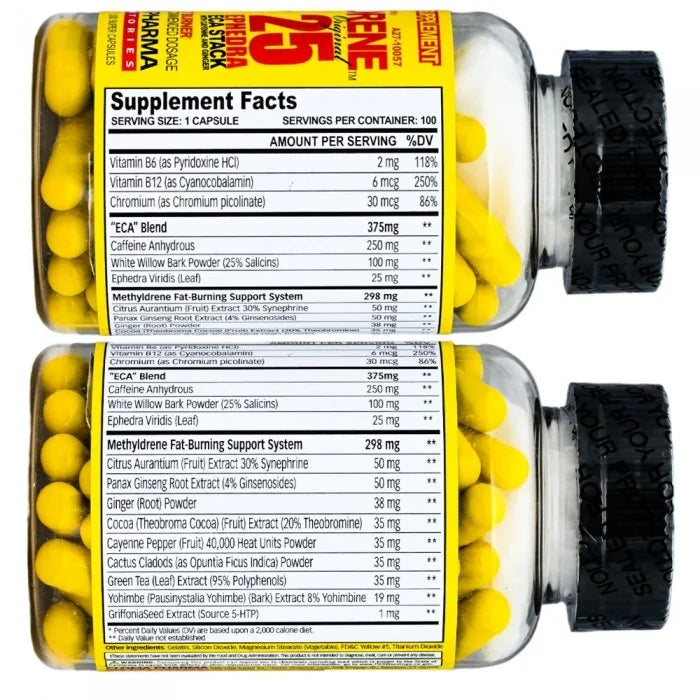 Cloma Pharma Methyldrene 25 Original Fat Burner - 100 Cápsulas