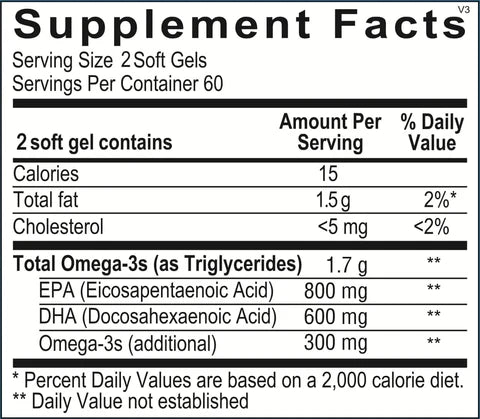OMEGA-3 ESSENTIAL FATTY ACIDS | Omega 3, 850mg 120 cápsulas - MarketFit