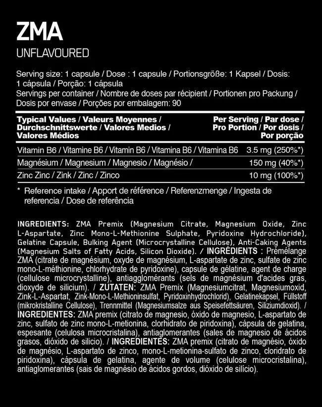ON | ZMA (Zinc, Magnesio y Vitamina B6) 90 cápsulas - MarketFit