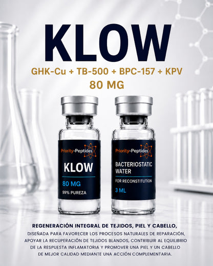 KLOW Research Peptide Blend 80 mg (GHK-Cu + TB-500 + BPC-157 + KPV)