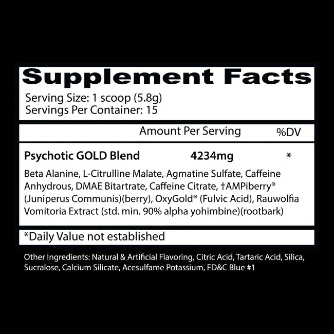 PSYCHOTIC GOLD | Pre-entreno 35 servicios - MarketFit