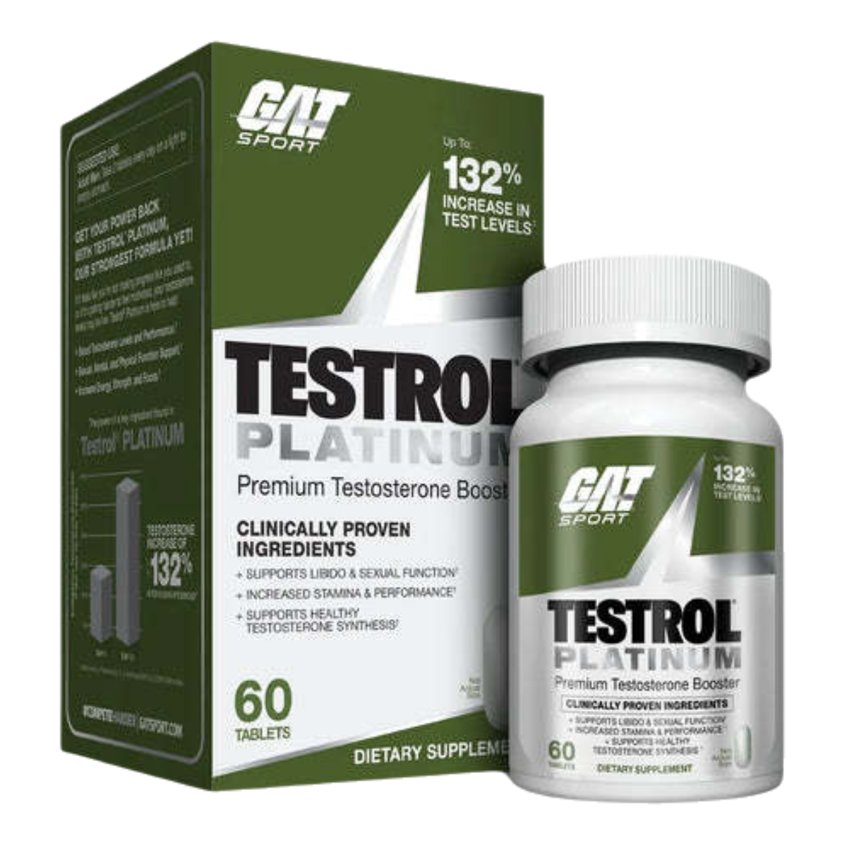 TESTROL® PLATINUM | Precursor de test 60 tabletas 30 servicios - MarketFit