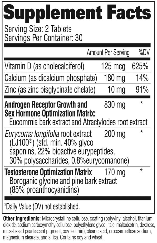 TESTROL® PLATINUM | Precursor de test 60 tabletas 30 servicios - MarketFit